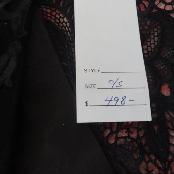 Pat Dahnke Lace Cut-out Collar Suede fringe and rich Venetian Lace OS fits all - Picture 5 of 6